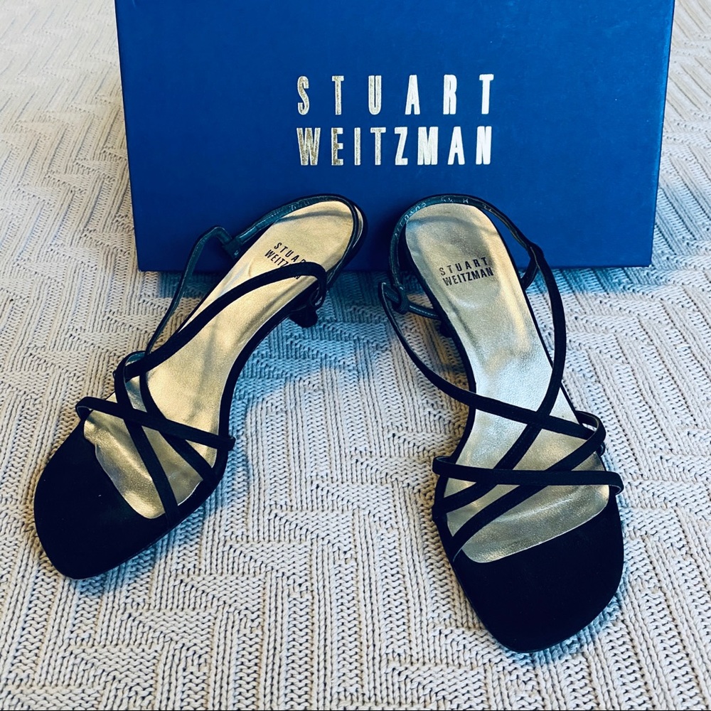 Stuart Weitzman black strappy heels